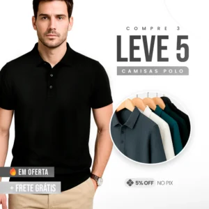 Leve 5, Pague Só 3 – Polo Essence Algodão + Frete Grátis!®